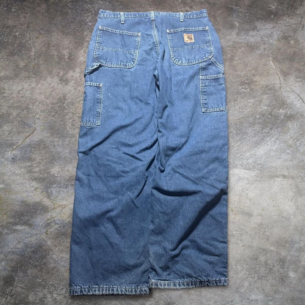 Carhartt Men's Blue and Navy Jeans